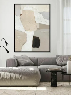 Handbeschilderde canvasdoek Accurate met houten frame