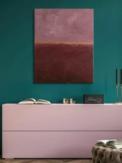 Handbeschilderde canvasdoek Edge Rose
