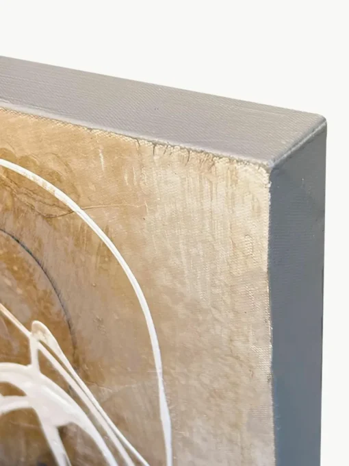 Handbeschilderde canvasdoek Cream