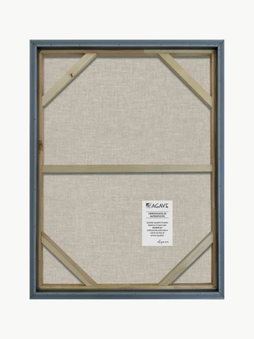 Handbeschilderde canvasdoek Brown Shapes met frame