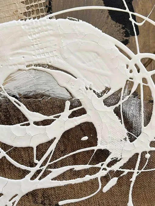 Handbeschilderde canvasdoek Cream