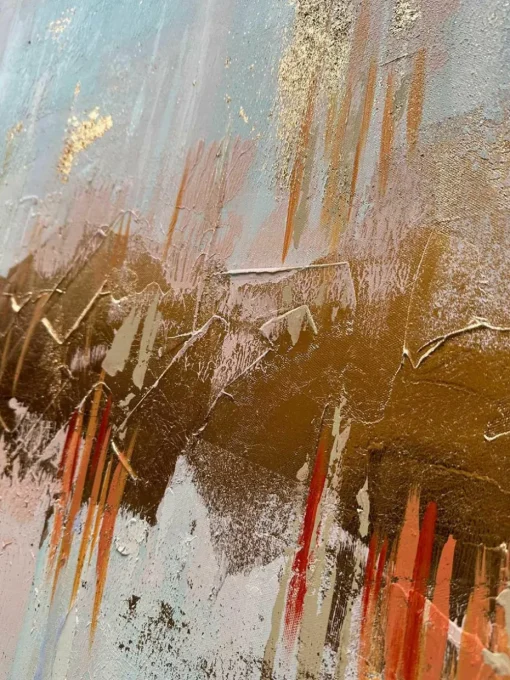 Handbeschilderde canvasdoek Interferenza di Colori
