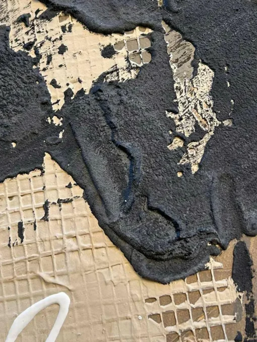 Handbeschilderde canvasdoek Cream
