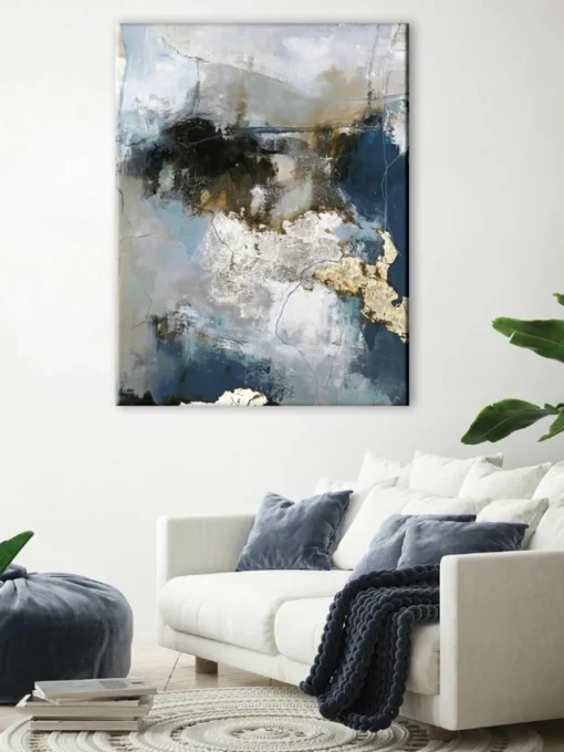 Handbeschilderde canvasprint Waterfall