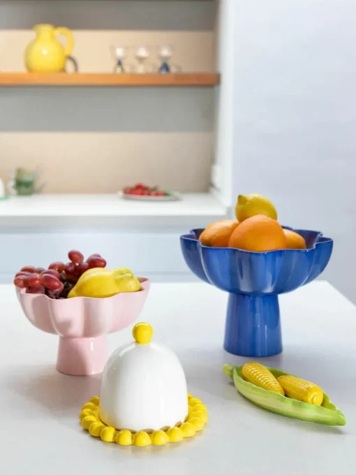 Handbeschilderde decoratieve schaal Sun