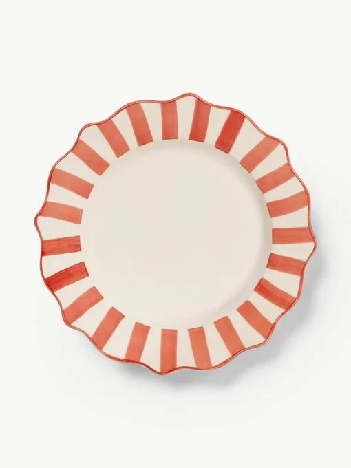 Handbeschilderde dinerborden Scalloped