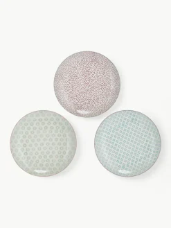 Handbeschilderde dinerbord Patrizia, set van 3