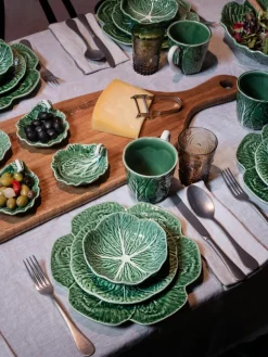 Handbeschilderde dinerborden Cabbage, 4 stuks