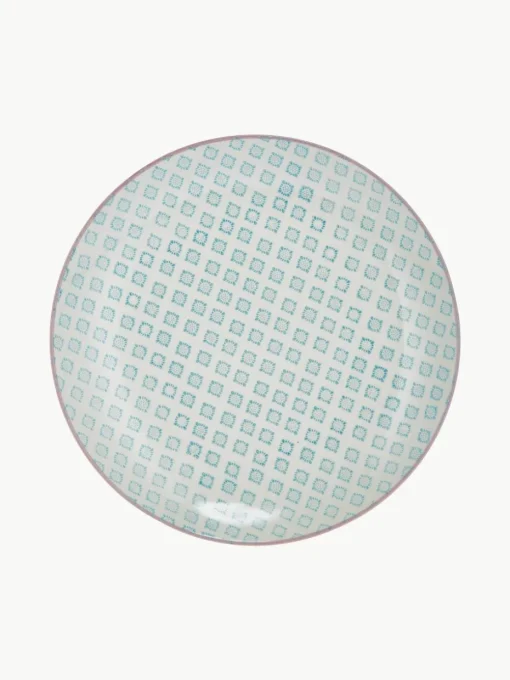 Handbeschilderde dinerbord Patrizia, set van 3