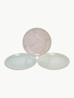 Handbeschilderde dinerbord Patrizia, set van 3