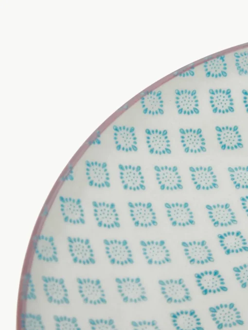 Handbeschilderde dinerbord Patrizia, set van 3