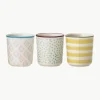 Handbeschilderde eierdopje Patrizia, set van 3