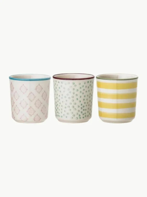 Handbeschilderde eierdopje Patrizia, set van 3