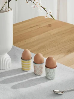 Handbeschilderde eierdopje Patrizia, set van 3