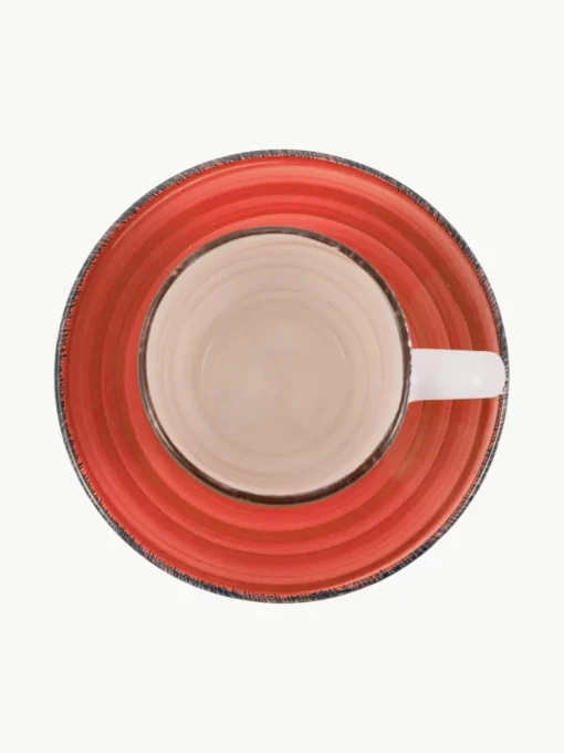 Handbeschilderde espresso kopjes Baita met schoteltjes, 6-delig