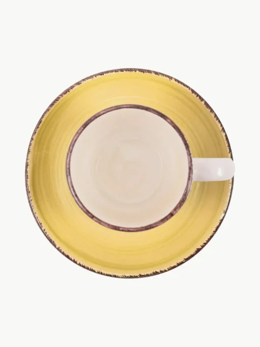 Handbeschilderde espresso kopjes Baita met schoteltjes, 6-delig
