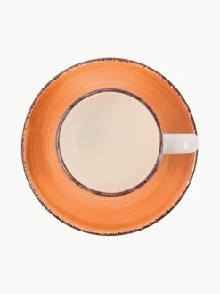 Handbeschilderde espresso kopjes Baita met schoteltjes, 6-delig