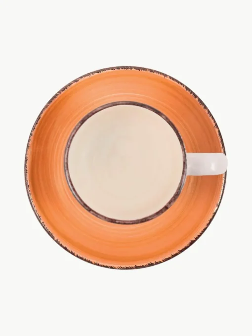 Handbeschilderde espresso kopjes Baita met schoteltjes, 6-delig