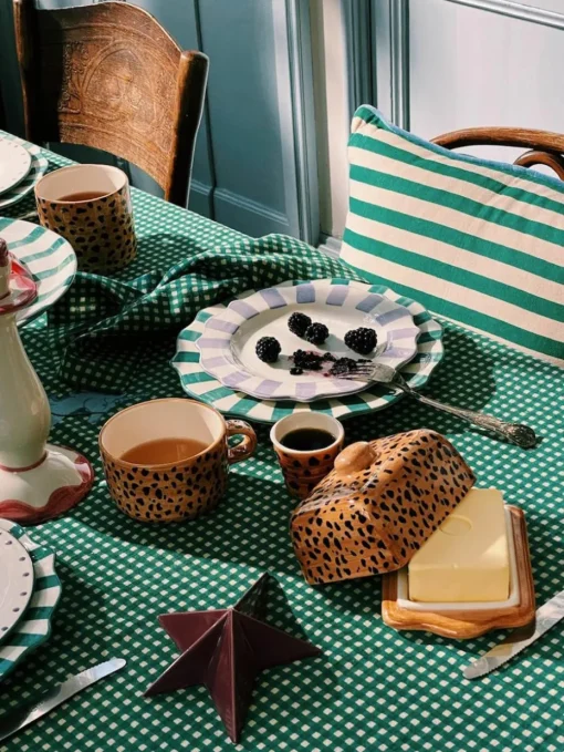 Handbeschilderde espresso kopjes Leopard, 2 stuks