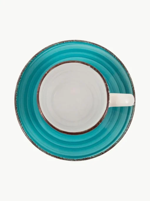 Handbeschilderde espresso kopjes Baita met schoteltjes, 6-delig