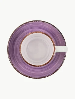 Handbeschilderde espresso kopjes Baita met schoteltjes, 6-delig