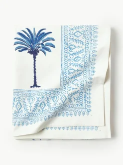 Handbeschilderde katoenen tafelkleed The Palms