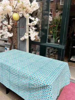 Handbeschilderde katoenen tafelkleed Sarp