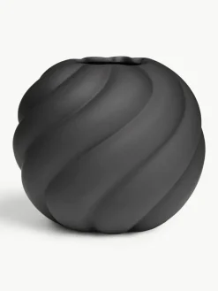 Handbeschilderde keramische vaas Twist Ball, H 20 cm