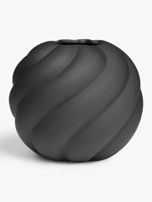 Handbeschilderde keramische vaas Twist Ball, H 20 cm
