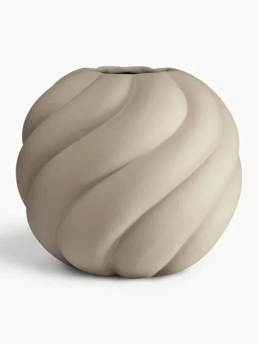 Handbeschilderde keramische vaas Twist Ball, H 20 cm