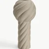 Handbeschilderde keramische vaas Twist Pillar, H 34 cm