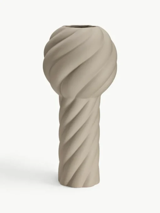 Handbeschilderde keramische vaas Twist Pillar, H 34 cm