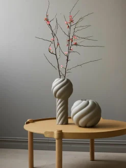 Handbeschilderde keramische vaas Twist Pillar, H 34 cm