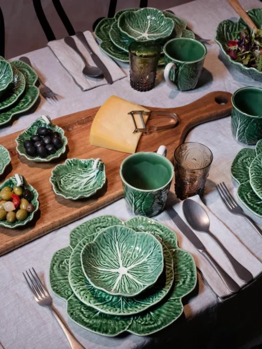 Handbeschilderde mokken Cabbage, 4 stuks