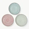 Handbeschilderde ontbijtborden Patrizia, set van 3