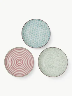 Handbeschilderde ontbijtborden Patrizia, set van 3