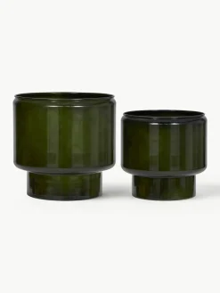 Handbeschilderde plantenbakken Oasis, set van 2
