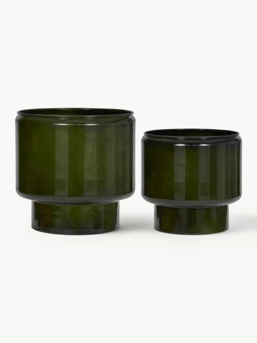 Handbeschilderde plantenbakken Oasis, set van 2