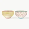 Handbeschilderde schalen Patrizia, set van 2