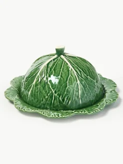 Handbeschilderde serveerplateau Cabbage met deksel