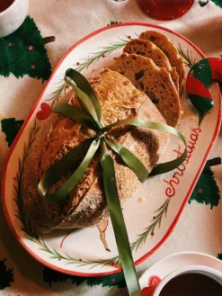 Handbeschilderde serveerplateau Rudolph