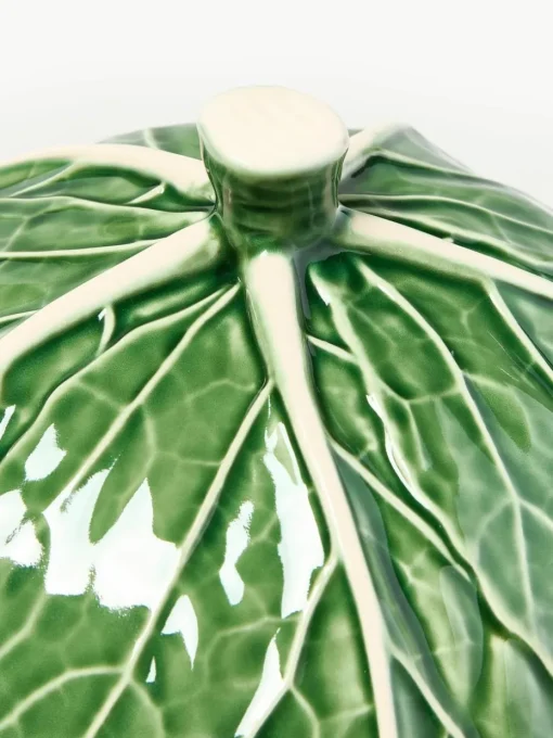 Handbeschilderde serveerplateau Cabbage met deksel