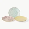 Handbeschilderde taartplaten Patrizia, set van 3