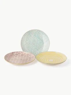 Handbeschilderde taartplaten Patrizia, set van 3