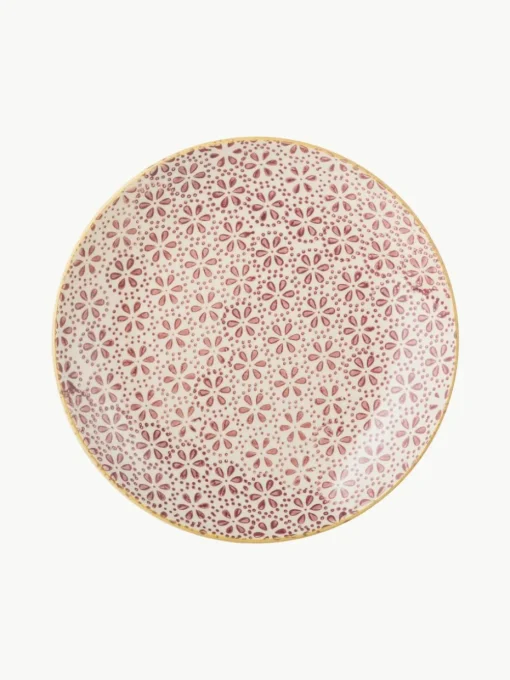 Handbeschilderde taartplaten Patrizia, set van 3