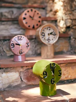 Handbeschilderde tafelklok Retro van keramiek