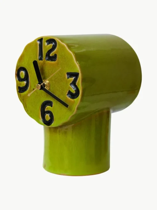Handbeschilderde tafelklok Retro van keramiek