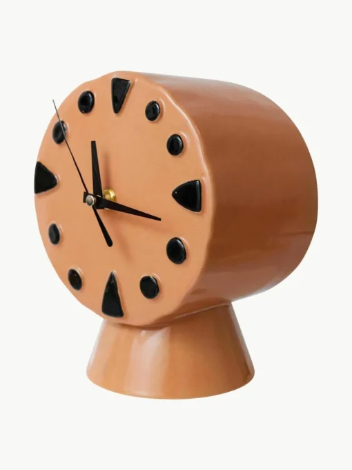 Handbeschilderde tafelklok Retro van keramiek
