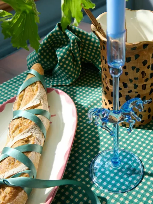 Handbeschilderde vaas Leopard, H 21 cm
