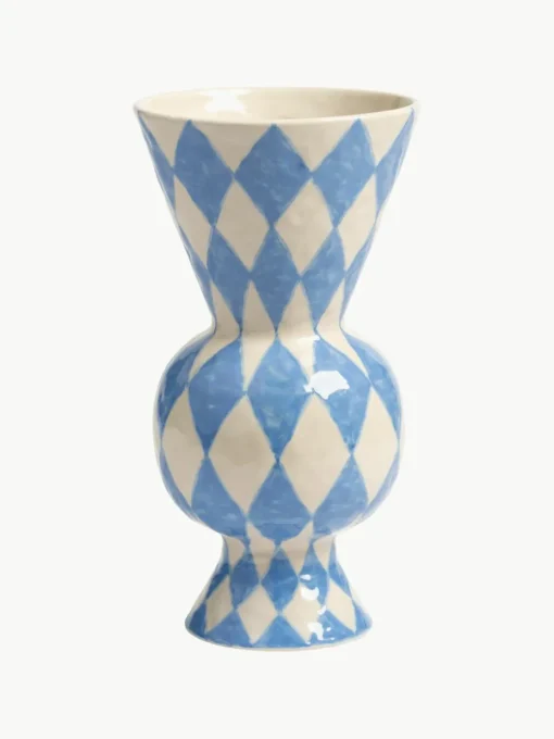 Handbeschilderde vaas Rhombic, H 30 cm